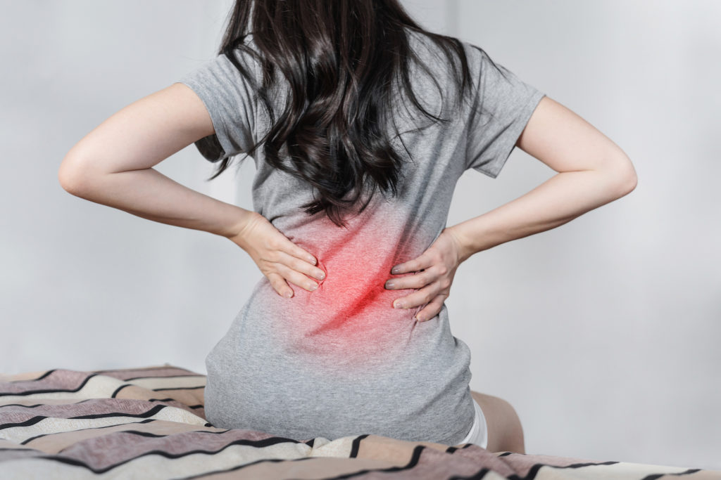 woman having a lower back pain